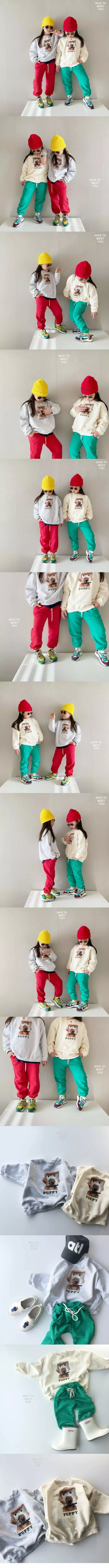 Nice To Meet You - Korean Children Fashion - #kidsstore - Puppy Sweatshirt