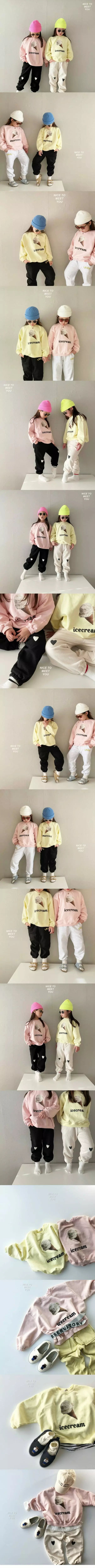 Nice To Meet You - Korean Children Fashion - #kidzfashiontrend - Ice Cream Sweatshirt