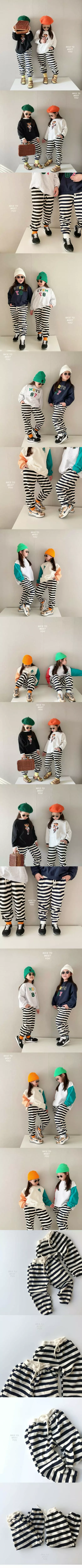 Nice To Meet You - Korean Children Fashion - #minifashionista - Bong Bong Stripes Pants