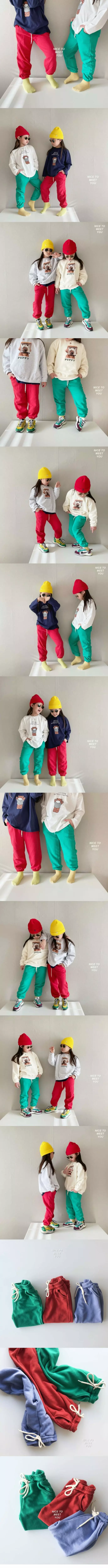 Nice To Meet You - Korean Children Fashion - #toddlerclothing - Style Jogger Pants