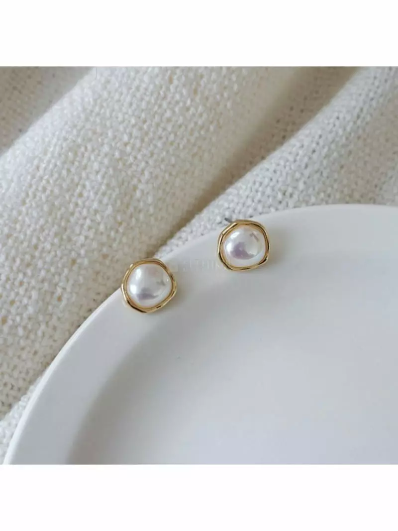 Noii - Korean Women Fashion - #momslook - E1358 Pearl Earring - 2