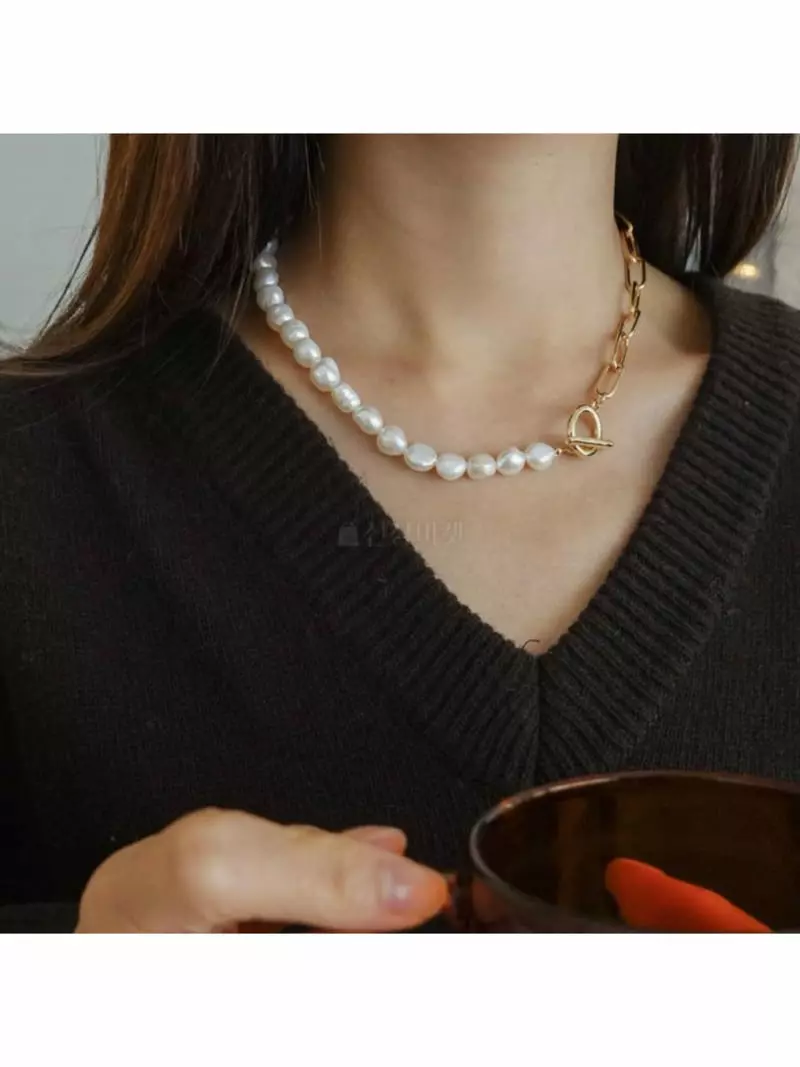 Noii - Korean Women Fashion - #momslook - N0154 Pearl Neckless - 2