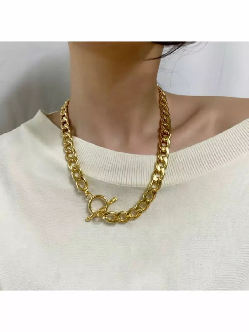 Noii - Korean Women Fashion - #momslook - N0140 Chain Neckless