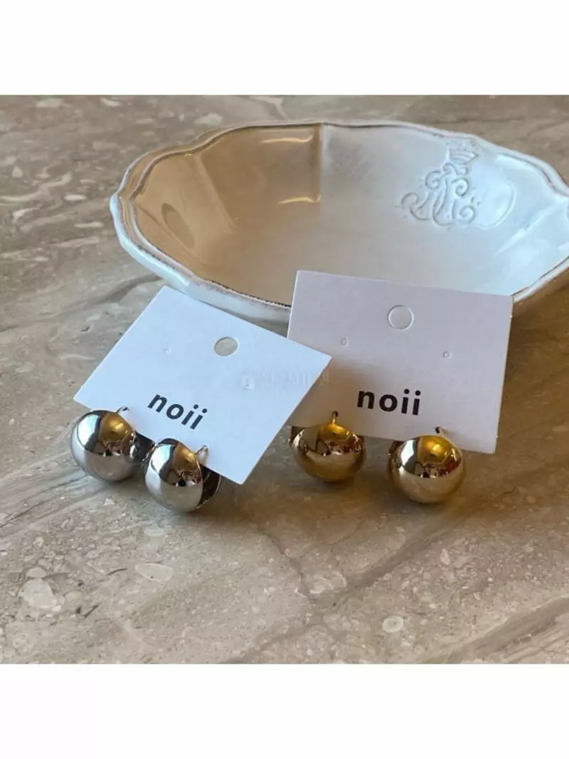 Noii - Korean Women Fashion - #womensfashion - E0262 Bold Ball Earring - 4