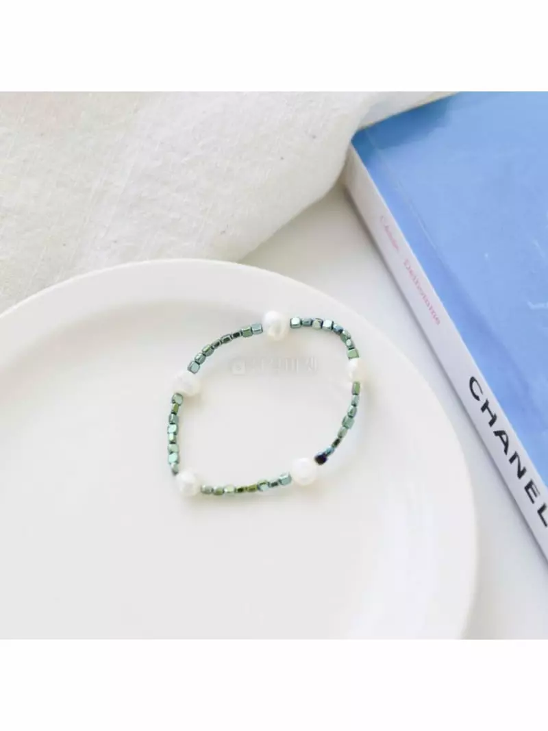 Noii - Korean Women Fashion - #momslook - B1056 Pearl Hematite Bracelet - 2