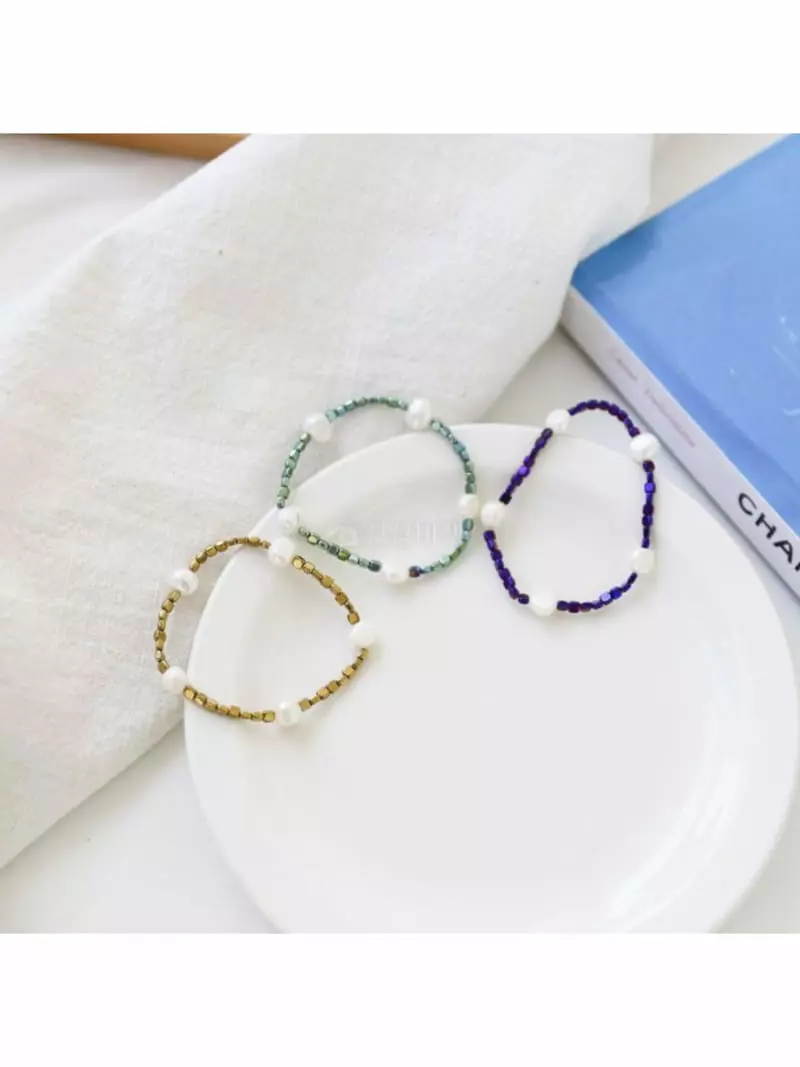 Noii - Korean Women Fashion - #womensfashion - B1056 Pearl Hematite Bracelet - 4