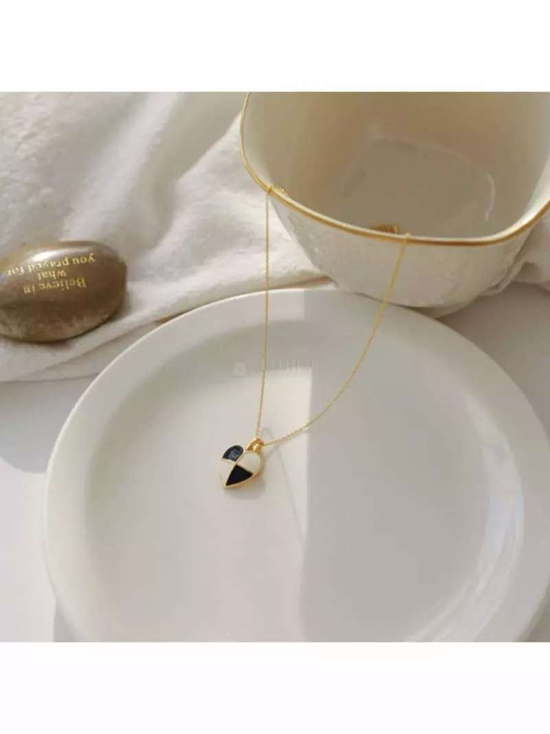Noii - Korean Women Fashion - #momslook - N1185 Check Neckless - 2