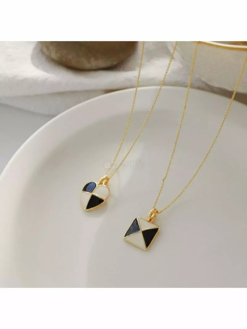 Noii - Korean Women Fashion - #womensfashion - N1185 Check Neckless - 4