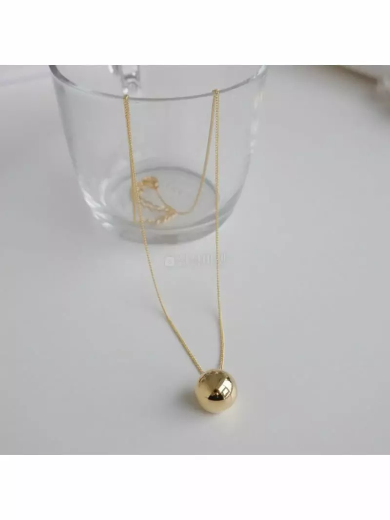 Noii - Korean Women Fashion - #momslook - N1197 Ball Neckless - 2
