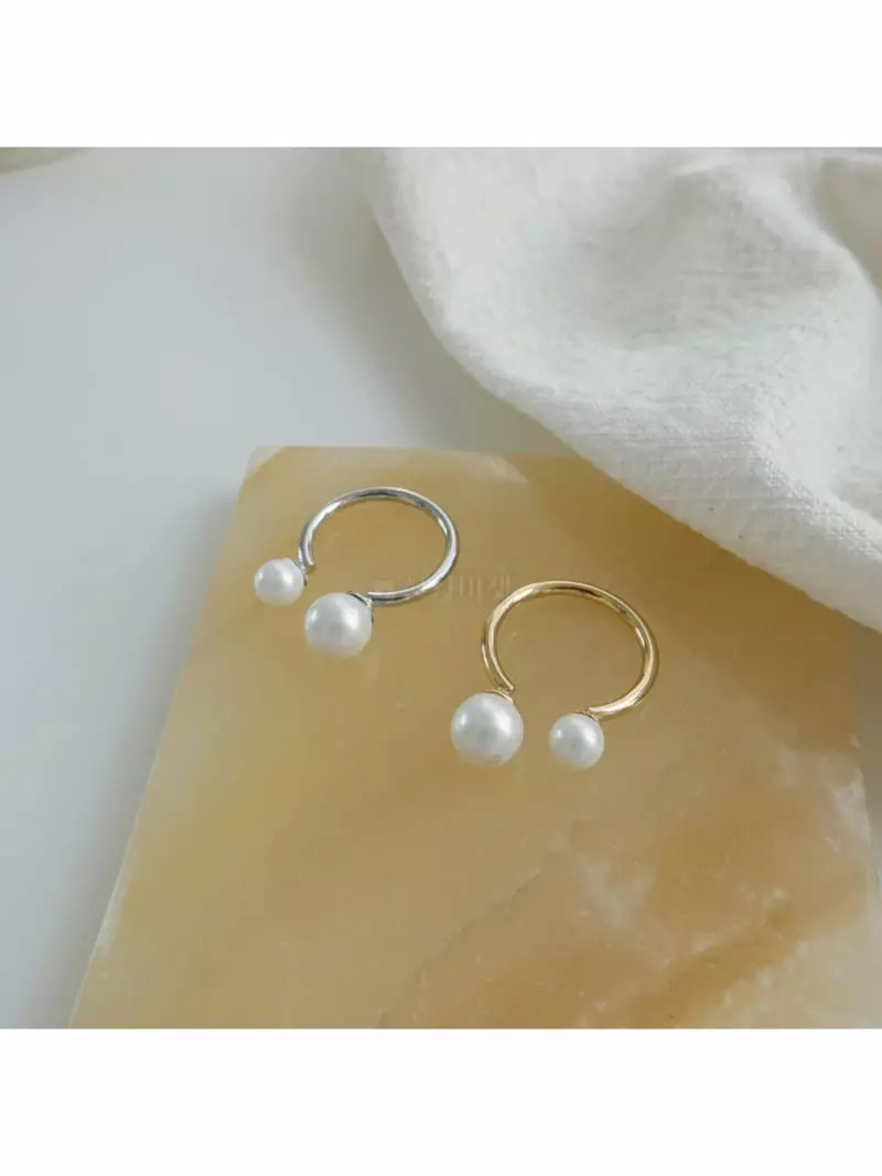 Noii - Korean Women Fashion - #momslook - R1196 Super Pearl Ring