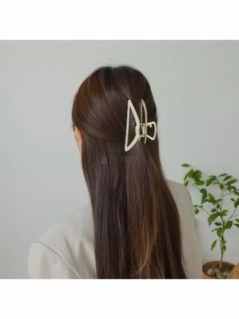 Noii - Korean Women Fashion - #momslook - H1422 Steel Pearl Hair Pin