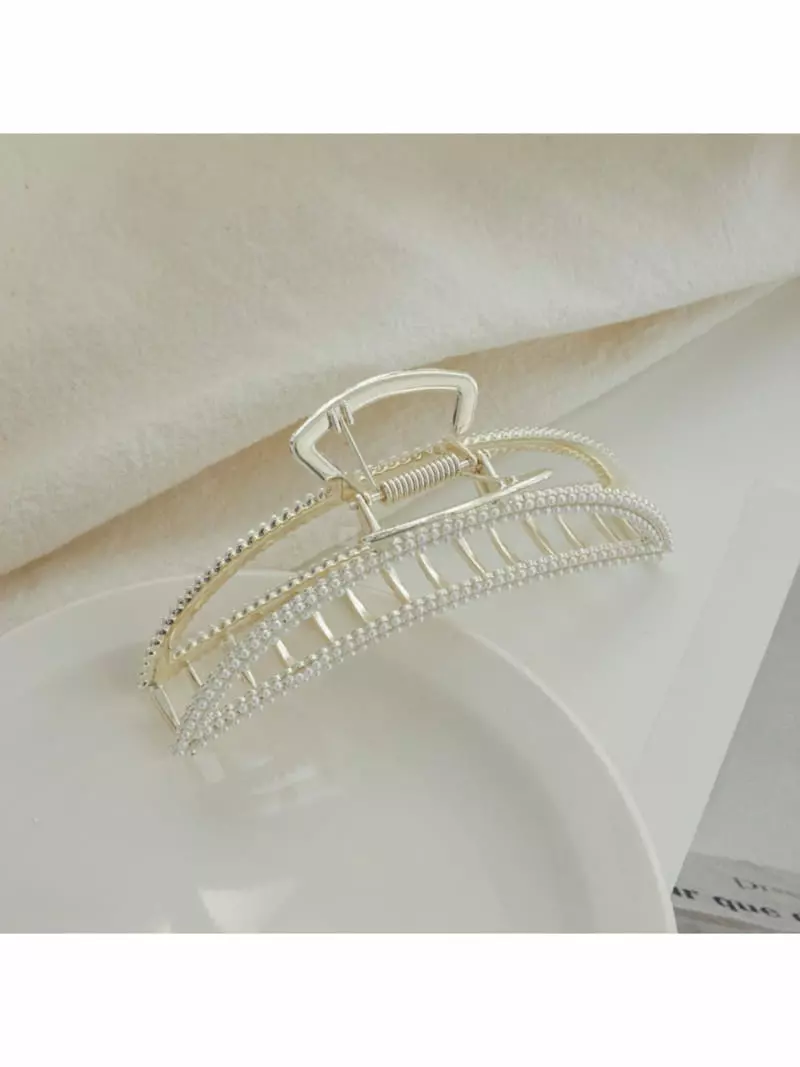 Noii - Korean Women Fashion - #momslook - H1422 Steel Pearl Hair Pin - 3