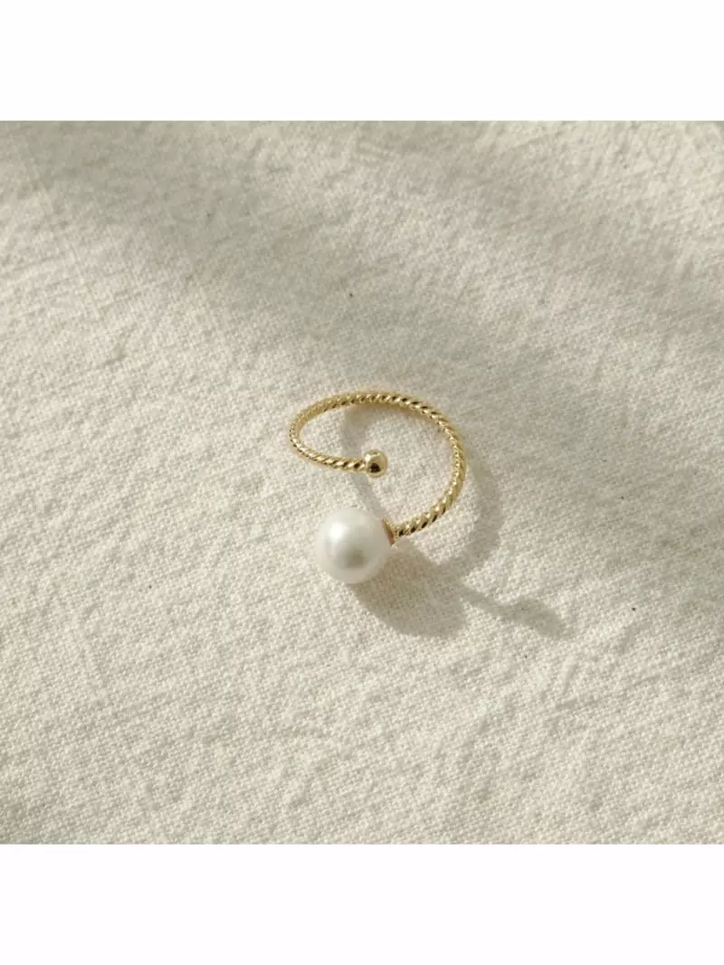 Noii - Korean Women Fashion - #momslook - R1196 Super Pearl Ring - 3