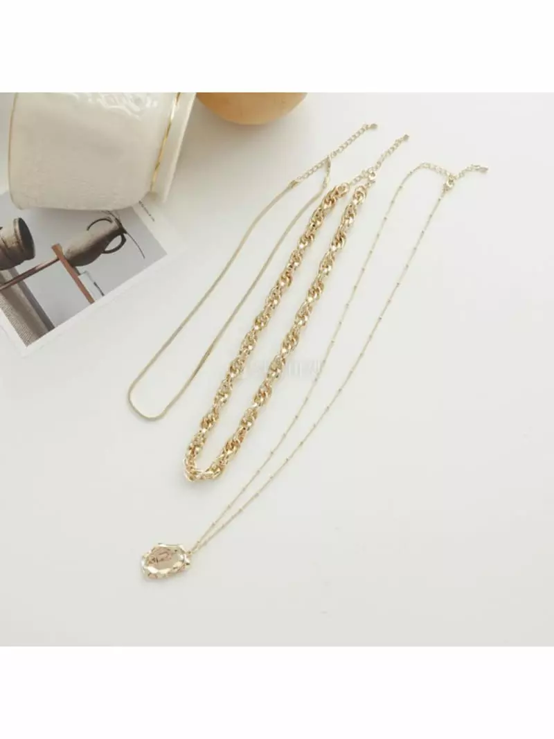 Noii - Korean Women Fashion - #womensfashion - N1113 Bold Neckless Set - 4