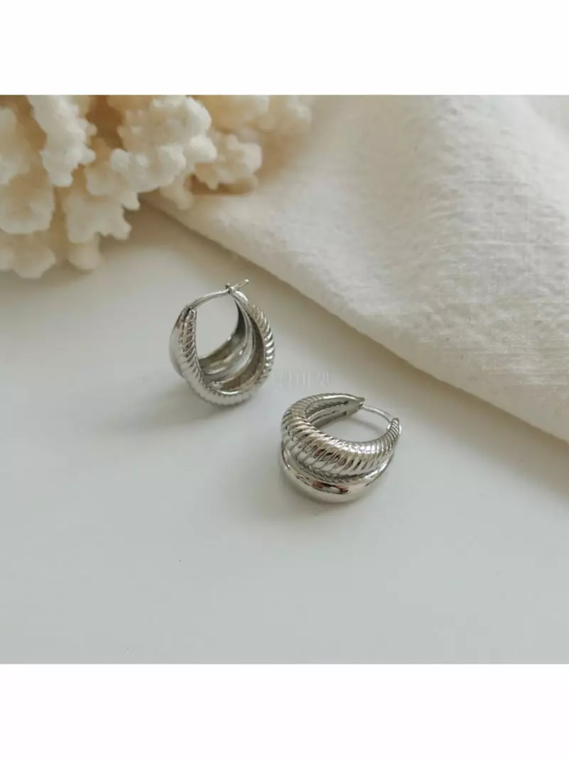 Noii - Korean Women Fashion - #shopsmall - E1563 Bold Earring - 3