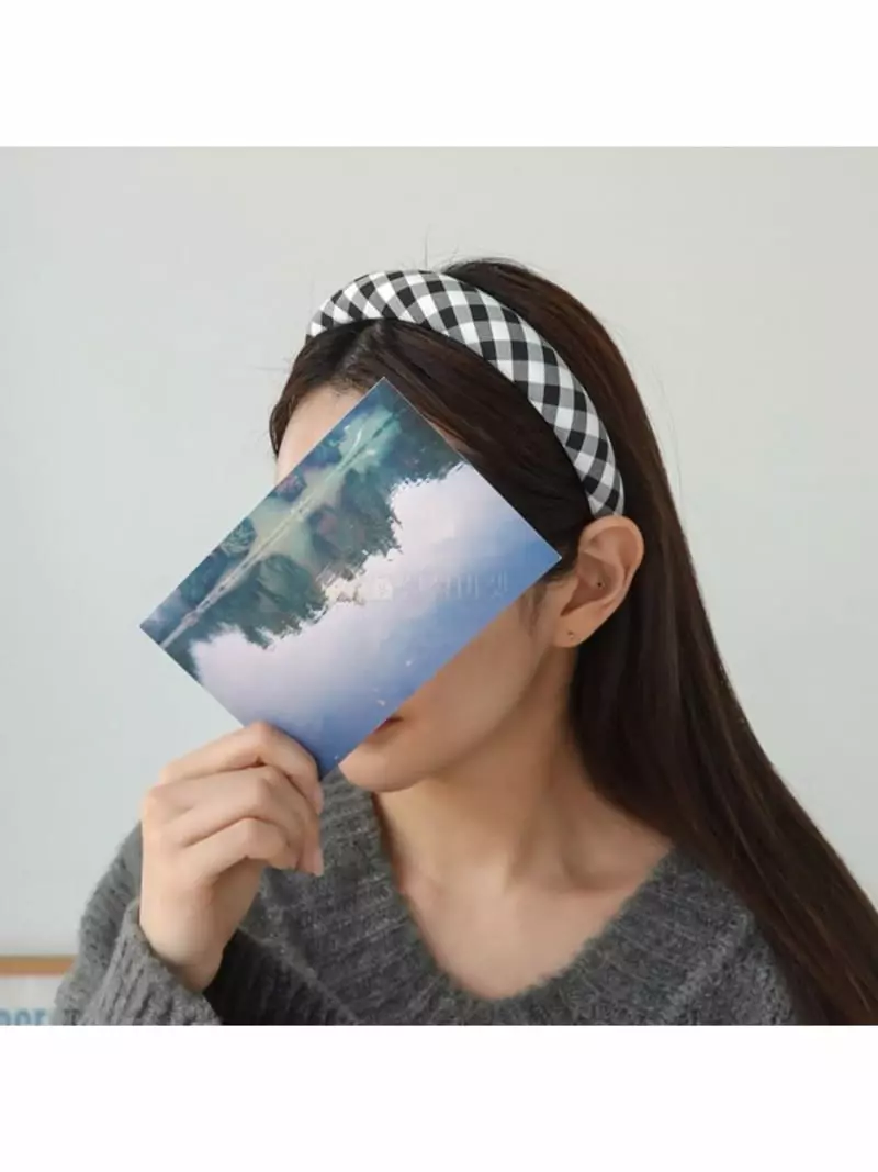 Noii - Korean Women Fashion - #thelittlethings - H1411 Check Hairband