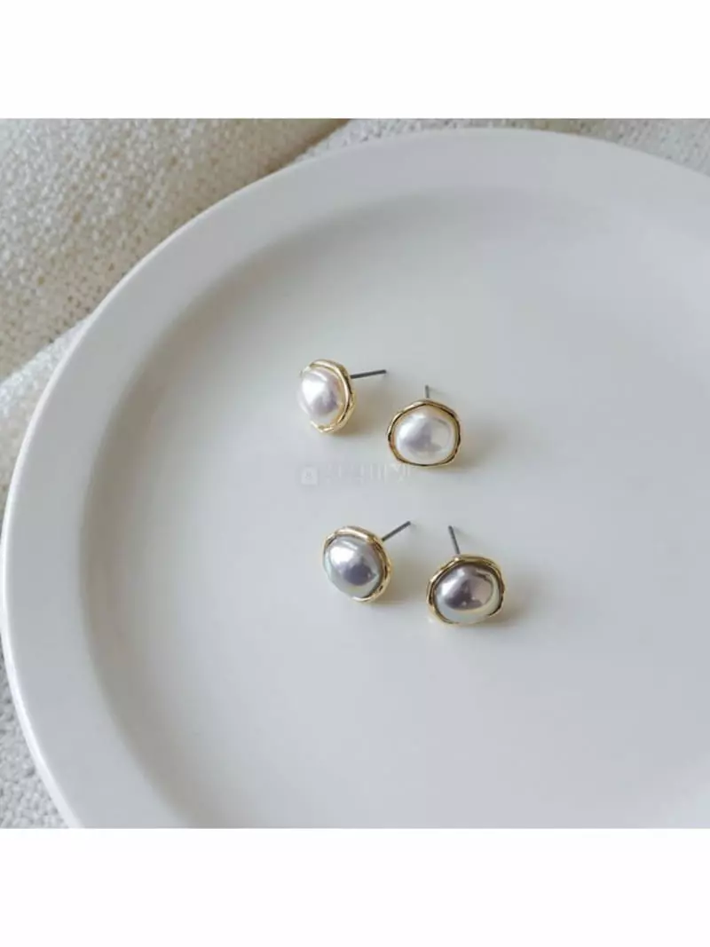 Noii - Korean Women Fashion - #womensfashion - E1358 Pearl Earring
