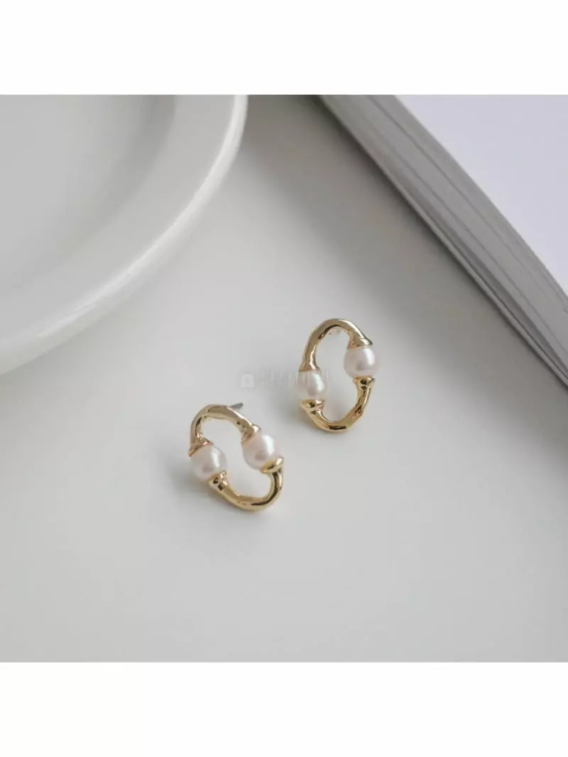 Noii - Korean Women Fashion - #womensfashion - E1566 Pearl Earring