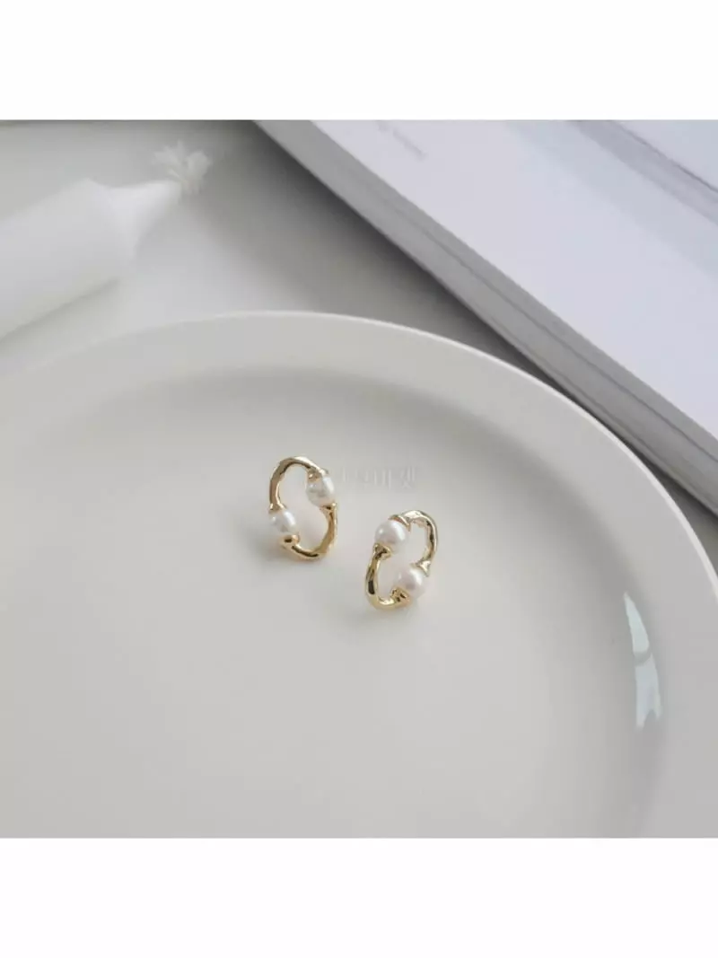 Noii - Korean Women Fashion - #womensfashion - E1566 Pearl Earring - 3