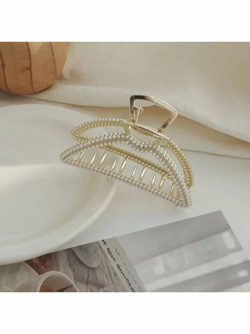 Noii - Korean Women Fashion - #momslook - H1422 Steel Pearl Hair Pin - 4