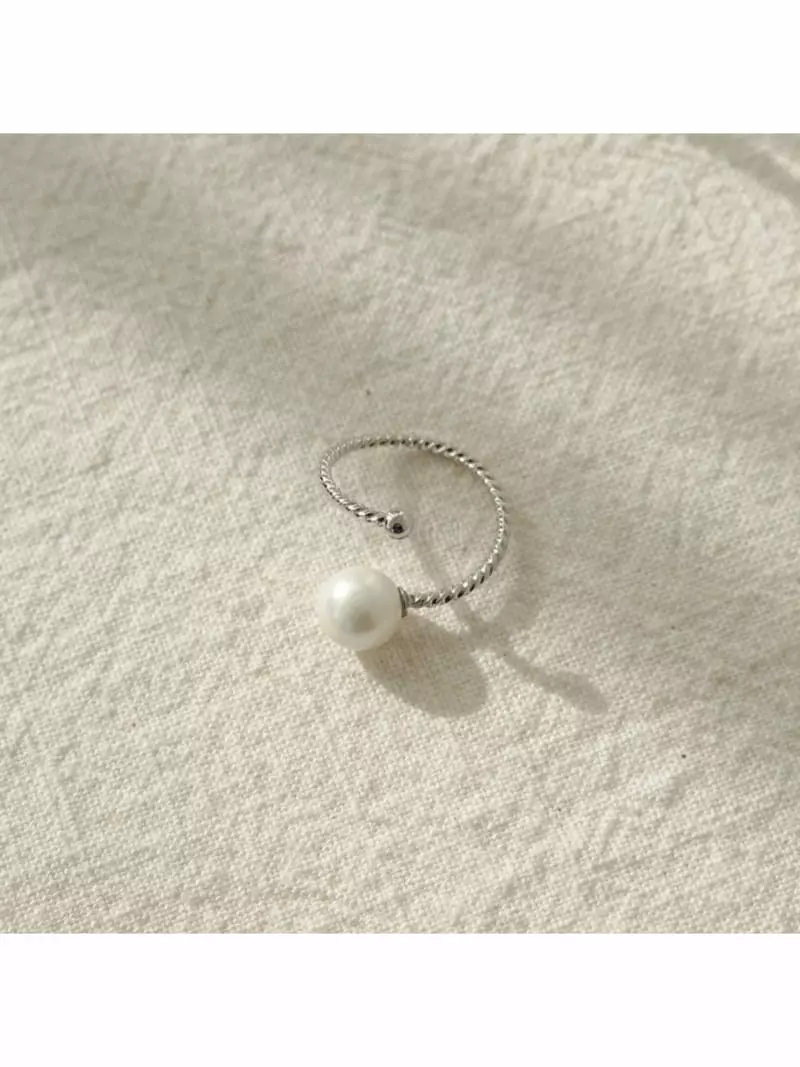 Noii - Korean Women Fashion - #momslook - R1196 Super Pearl Ring - 4