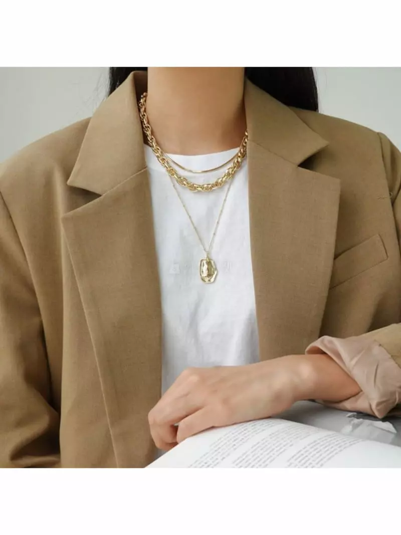 Noii - Korean Women Fashion - #womensfashion - N1113 Bold Neckless Set