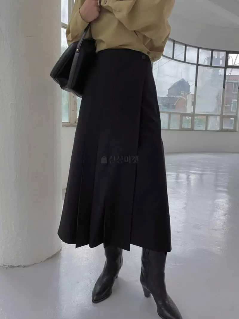 Normal - Korean Women Fashion - #momslook - Wool Wrinkle Skirt - 3