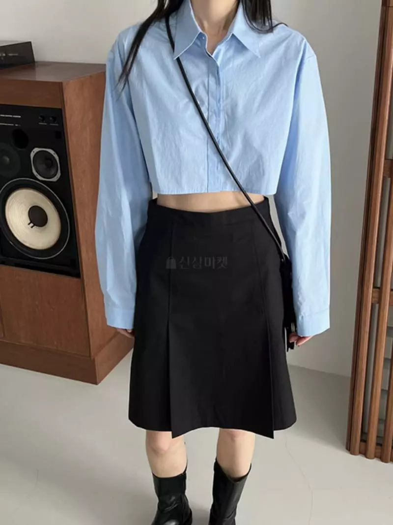 Normal - Korean Women Fashion - #momslook - Reni Crop Shirt - 3