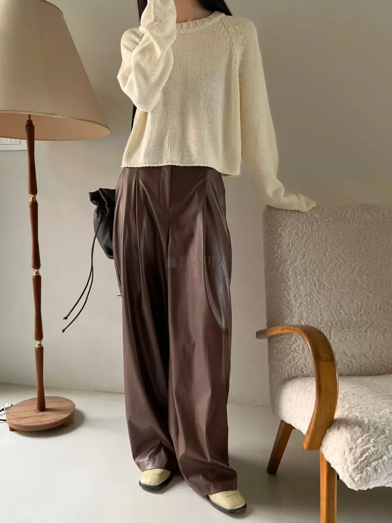 Normal - Korean Women Fashion - #momslook - Leather Pants - 4