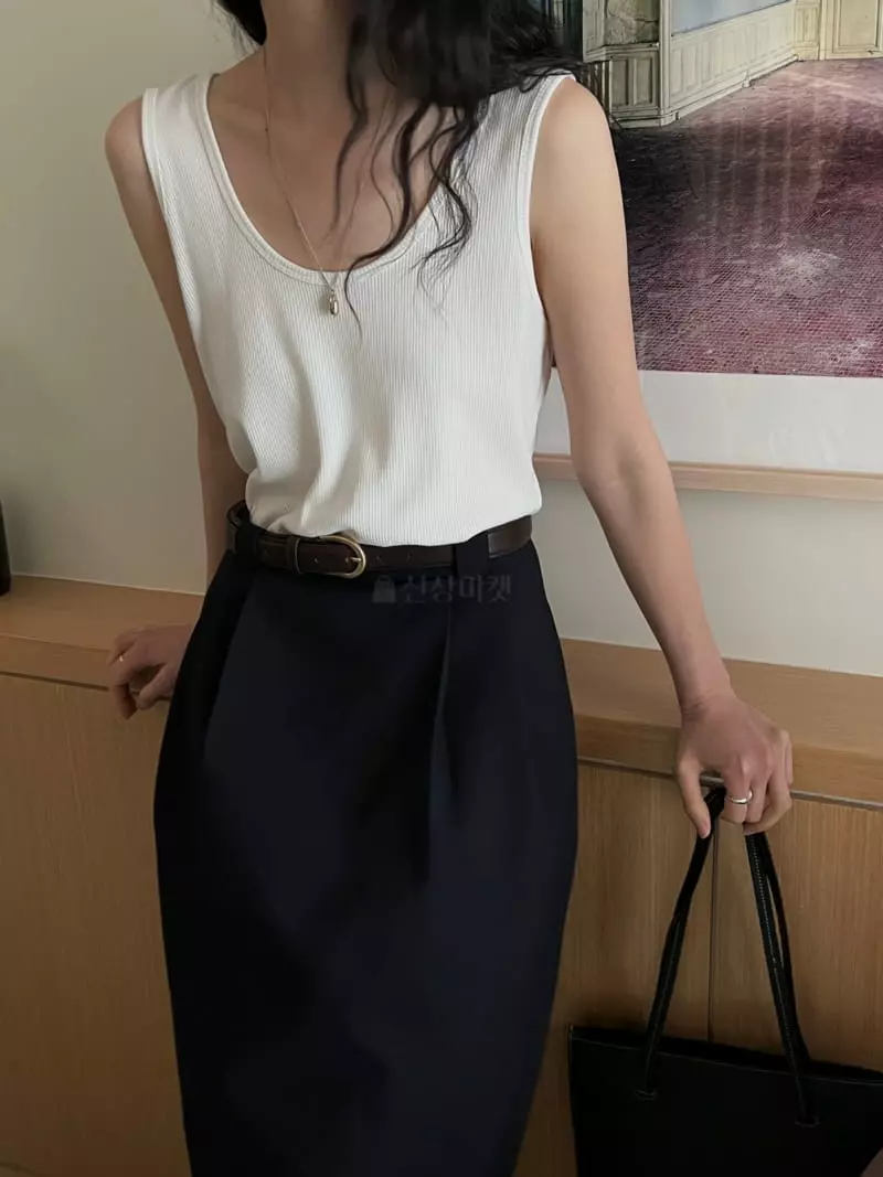 Normal - Korean Women Fashion - #thelittlethings - Rip Sleeveless Tee - 2