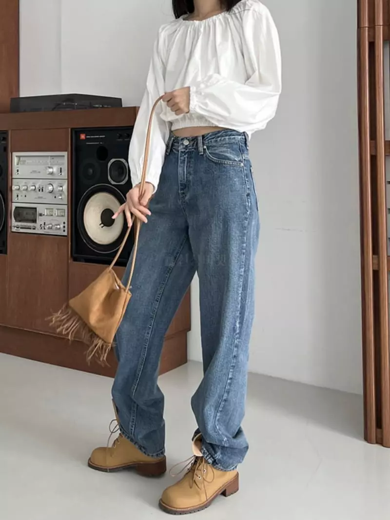 Normal - Korean Women Fashion - #momslook - Post Jeans - 4