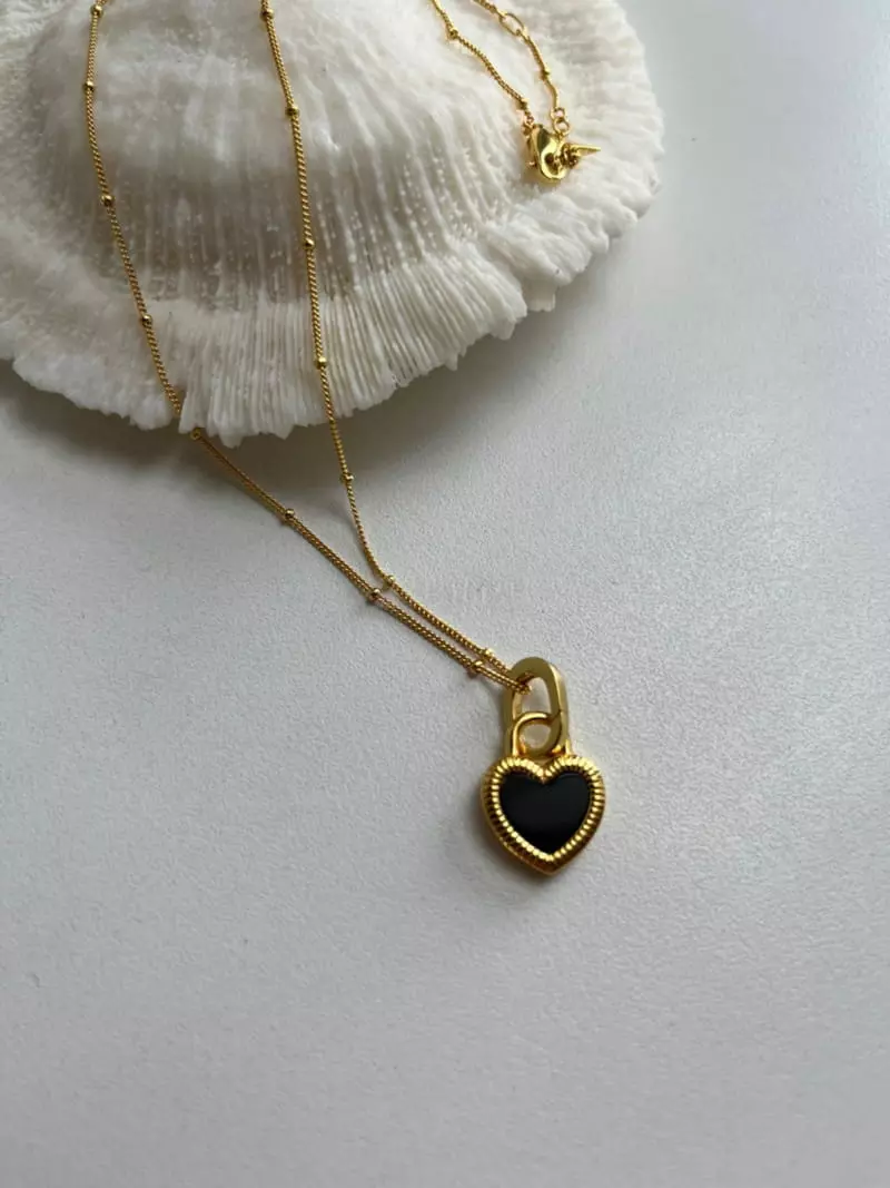 Nyunyu-Seoul - Korean Women Fashion - #momslook - Silver Heart Necklace