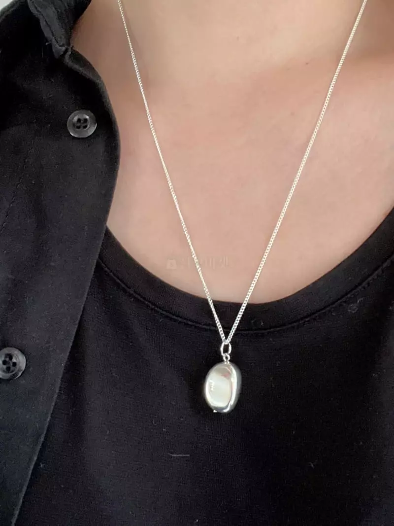 Nyunyu-Seoul - Korean Women Fashion - #momslook - Pice Silver Necklace - 2