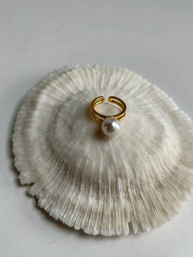 Nyunyu-Seoul - Korean Women Fashion - #momslook - Charming Pearl Ring - 2