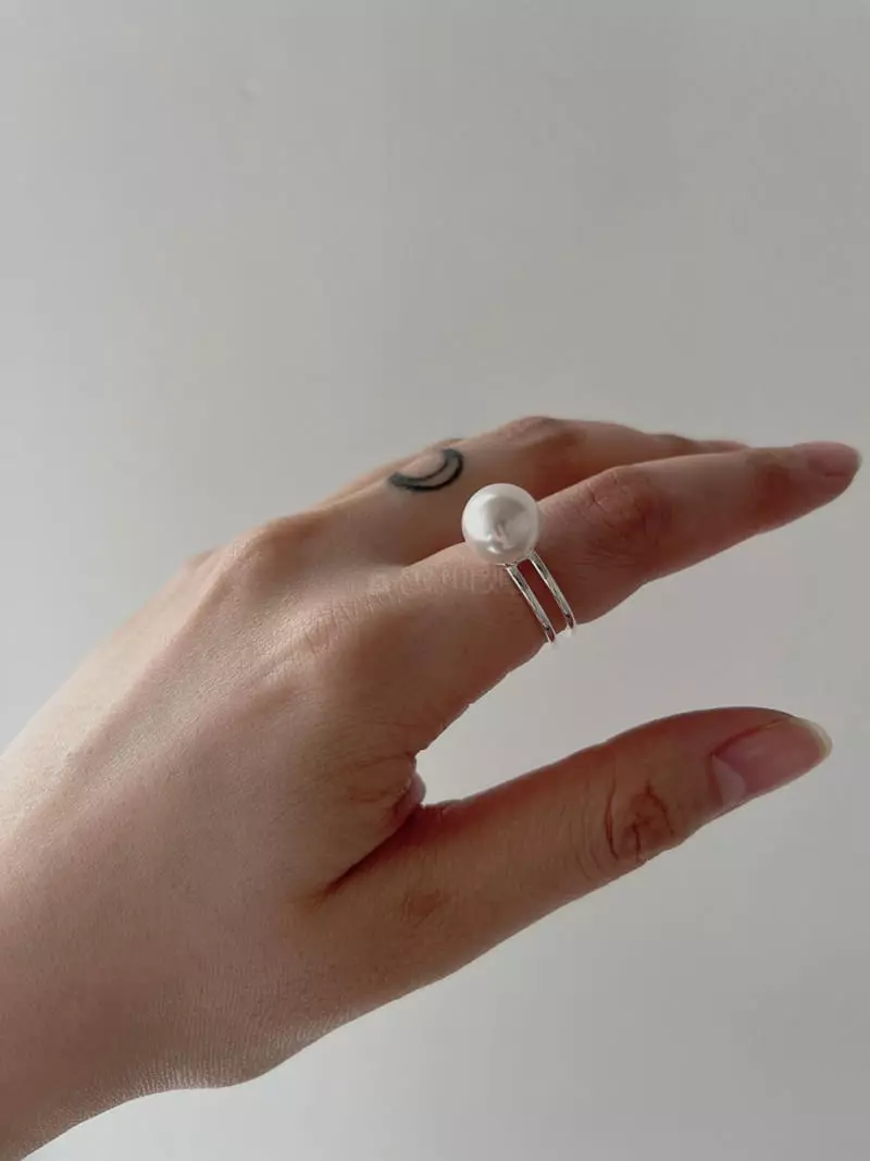 Nyunyu-Seoul - Korean Women Fashion - #womensfashion - Charming Pearl Ring - 4