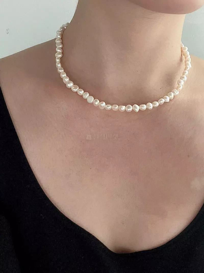 Nyunyu-Seoul - Korean Women Fashion - #pursuepretty - Ugly Pearl Necklace