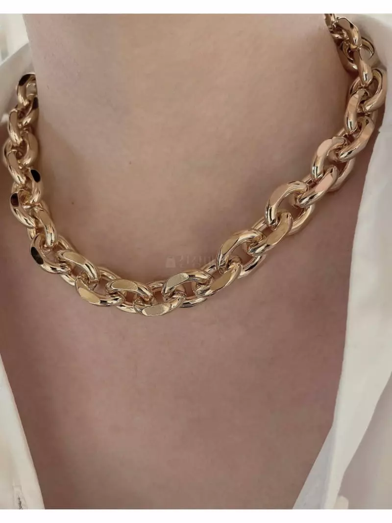 Nyunyu-Seoul - Korean Women Fashion - #vintagekidsstyle - Blaty Chain Necklace - 2