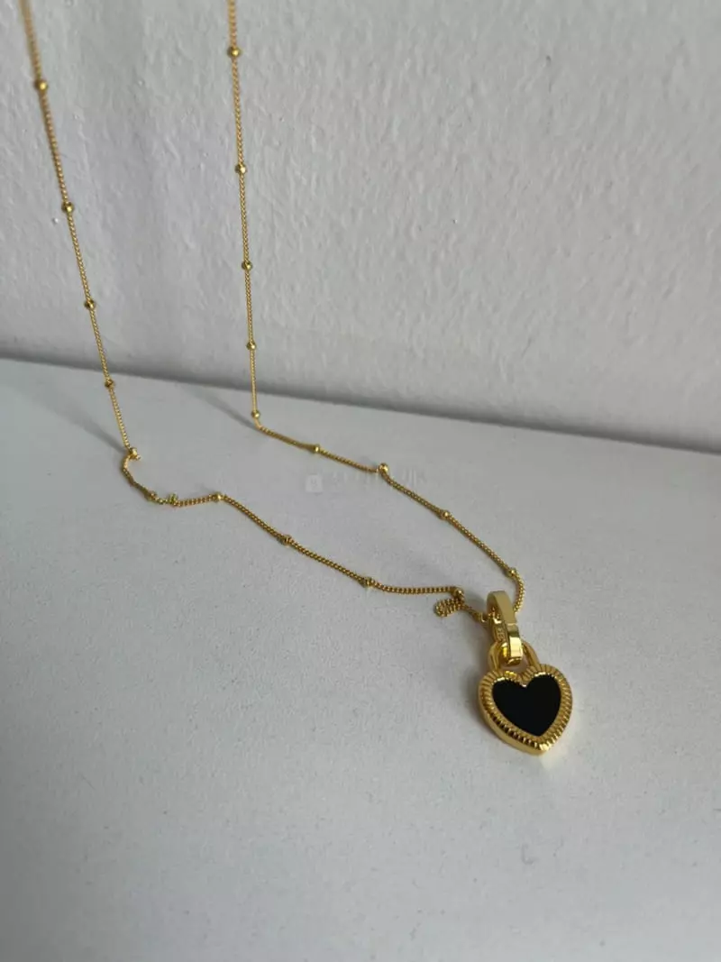 Nyunyu-Seoul - Korean Women Fashion - #momslook - Silver Heart Necklace - 4