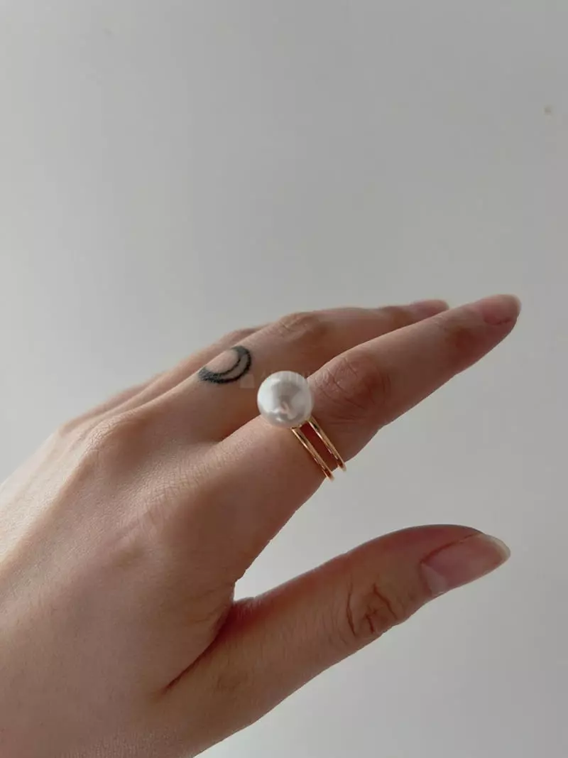 Nyunyu-Seoul - Korean Women Fashion - #womensfashion - Charming Pearl Ring - 3