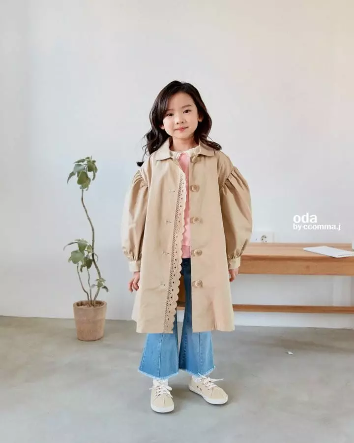 Oda - Korean Children Fashion - #childofig - Scre Puff Sleeve Coat - 9