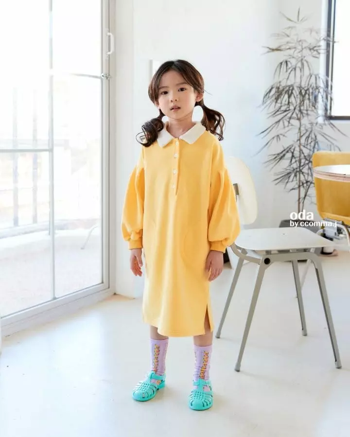 Oda - Korean Children Fashion - #prettylittlegirls - Lael Terry Collar One-piece - 4
