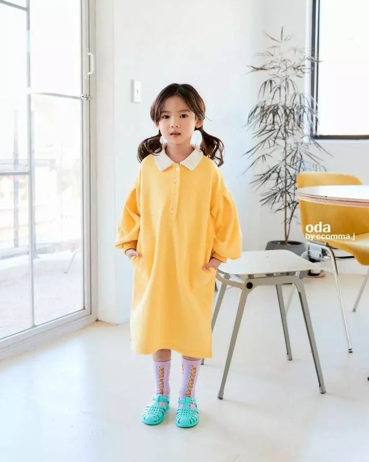 Oda - Korean Children Fashion - #childofig - Lael Terry Collar One-piece - 5