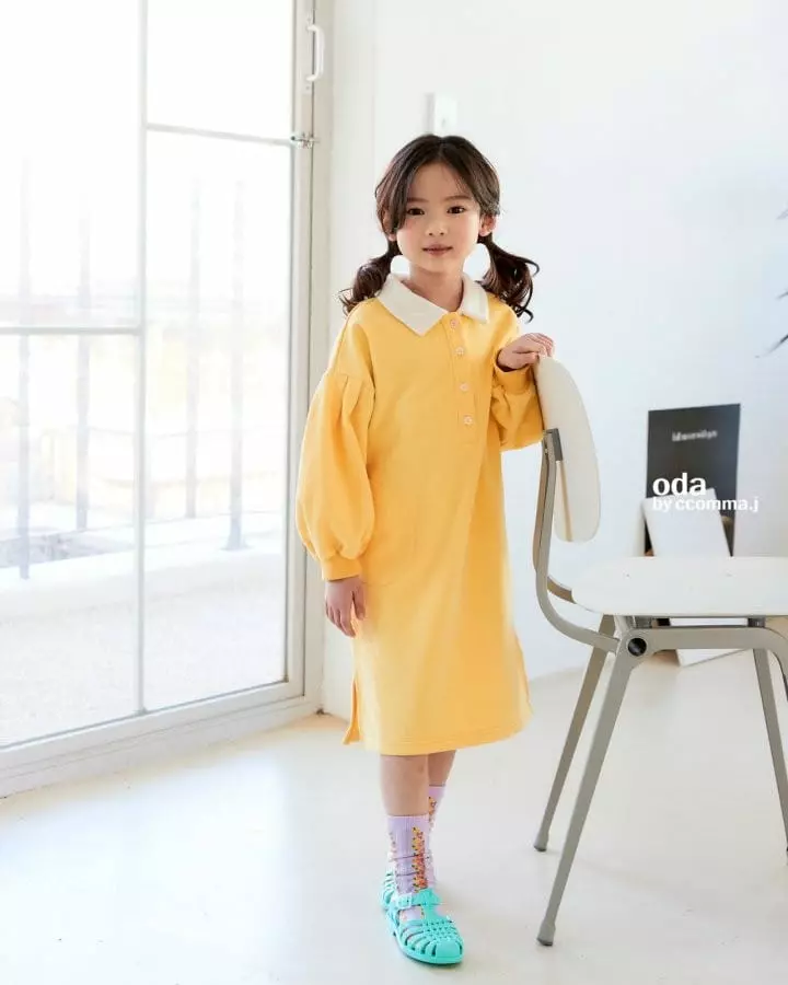 Oda - Korean Children Fashion - #childrensboutique - Lael Terry Collar One-piece - 6