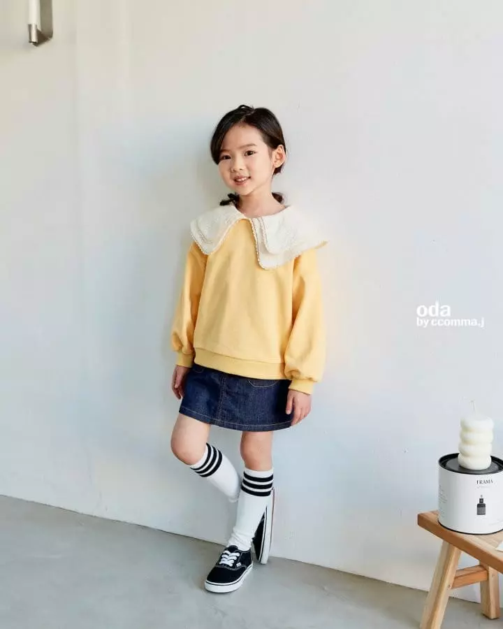 Oda - Korean Children Fashion - #designkidswear - Lace Twice Collar Sweatshirt - 12