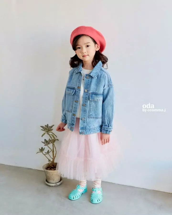 Oda - Korean Children Fashion - #fashionkids - Oz Big Pocket Denim Jacket - 8
