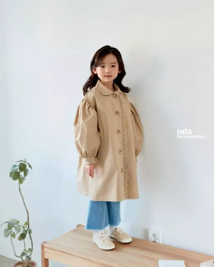 Oda - Korean Children Fashion - #kidzfashiontrend - Scre Puff Sleeve Coat - 2