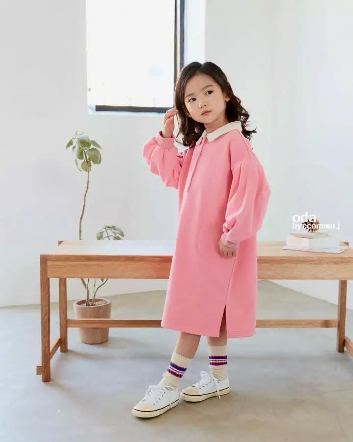 Oda - Korean Children Fashion - #kidzfashiontrend - Lael Terry Collar One-piece - 12