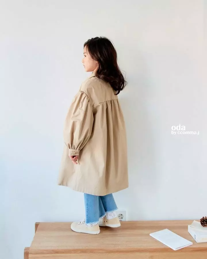 Oda - Korean Children Fashion - #Kfashion4kids - Scre Puff Sleeve Coat - 4