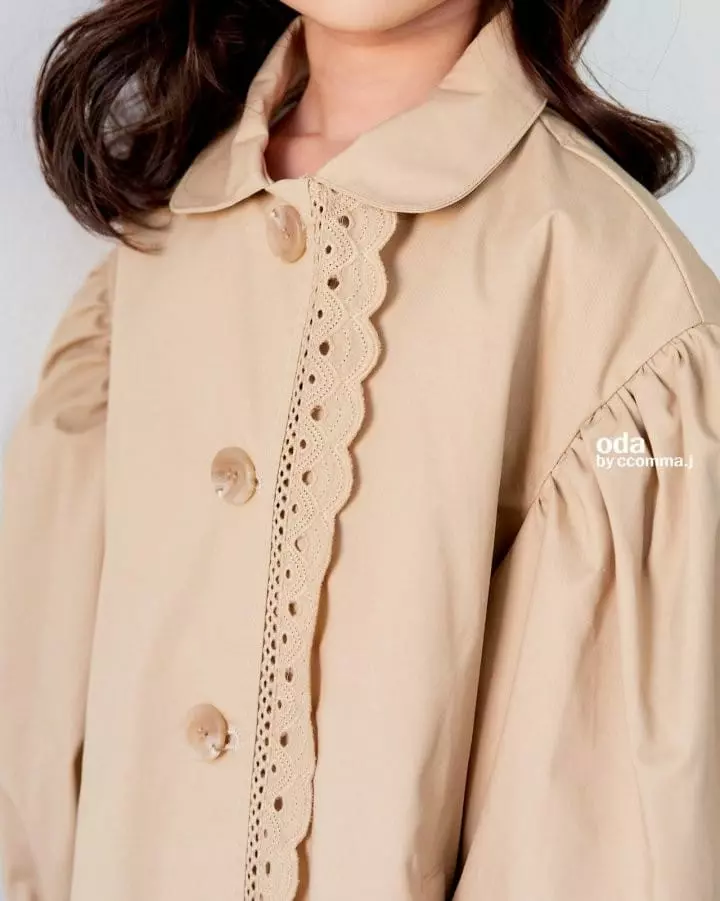 Oda - Korean Children Fashion - #magicofchildhood - Scre Puff Sleeve Coat - 5