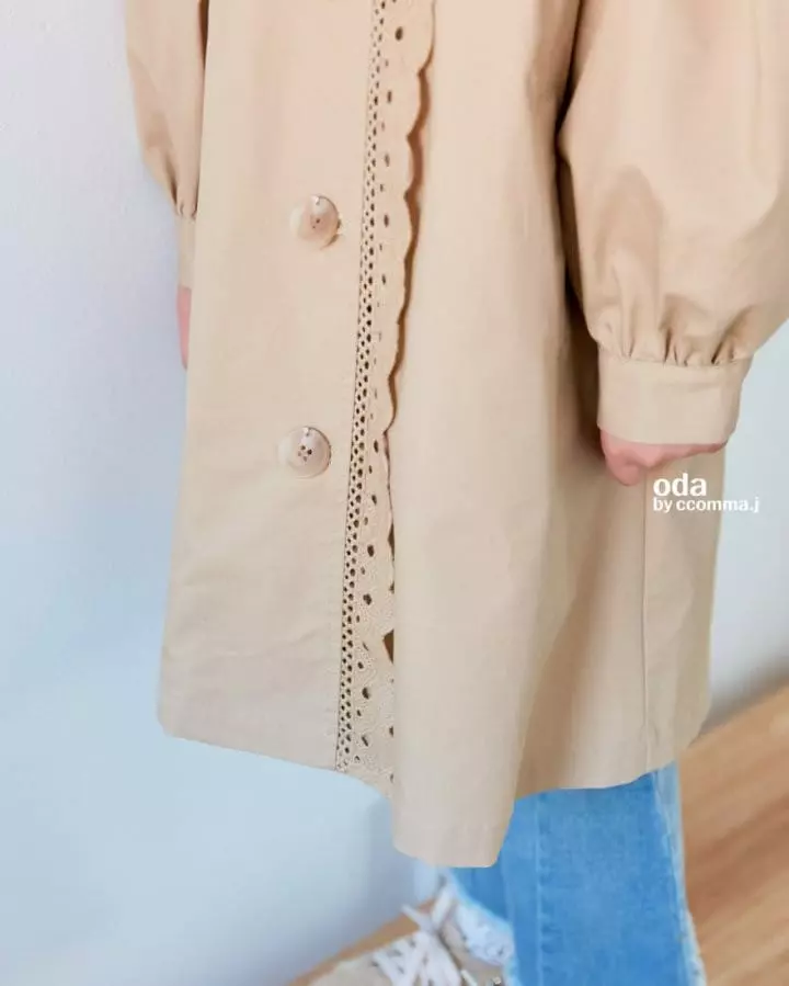Oda - Korean Children Fashion - #minifashionista - Scre Puff Sleeve Coat - 6
